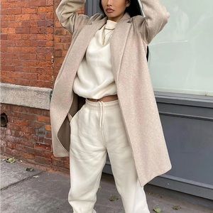 Fashion nova long nights coat - oatmeal